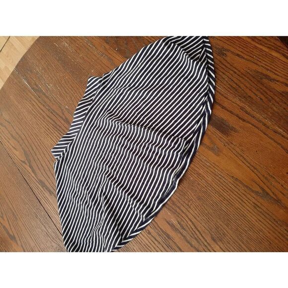 Two Juniors Jr Medium Large Skater Mini Skirts Red Blue White Striped - Picture 2 of 5